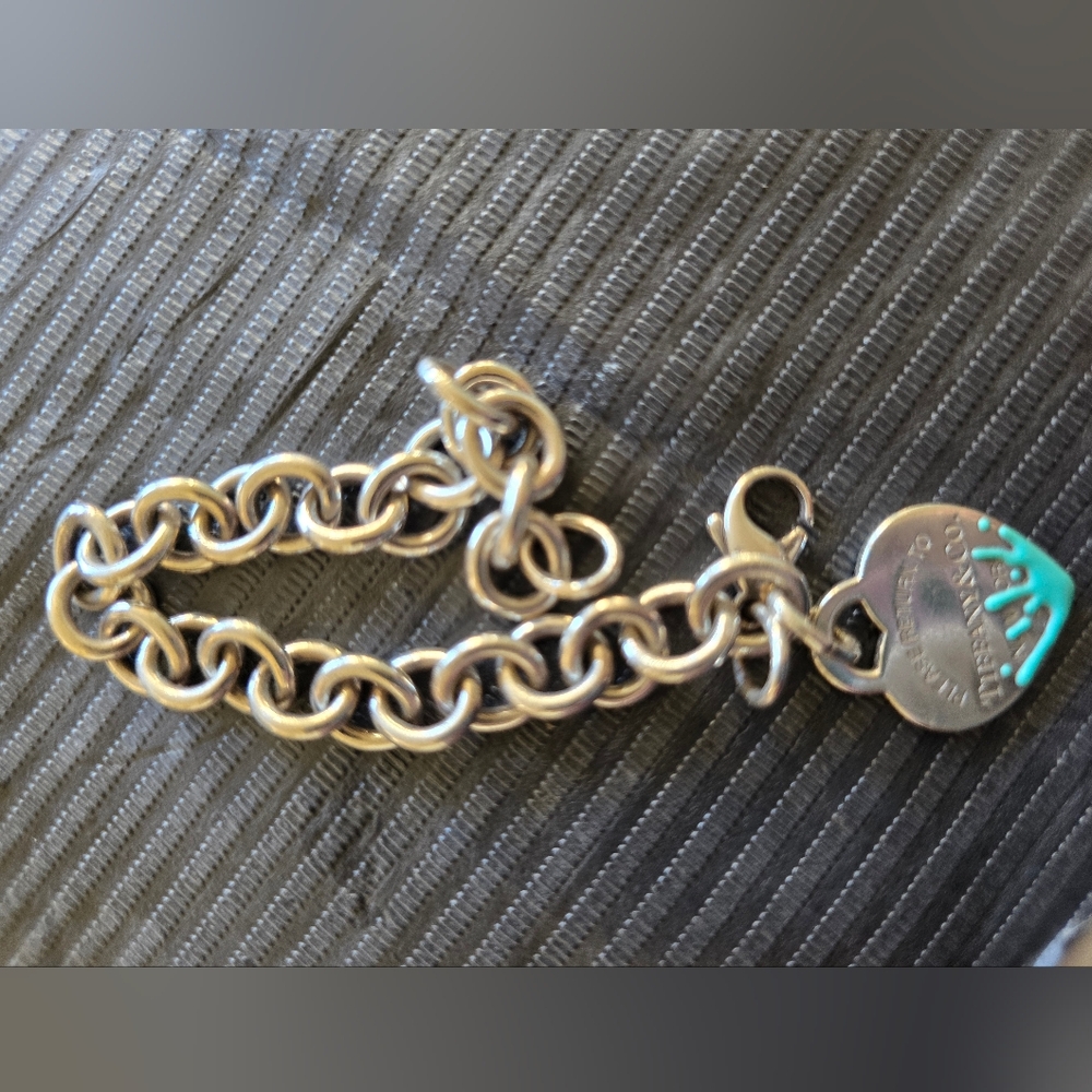 Tiffany & Co. Silver Bracelet with Heart Tag